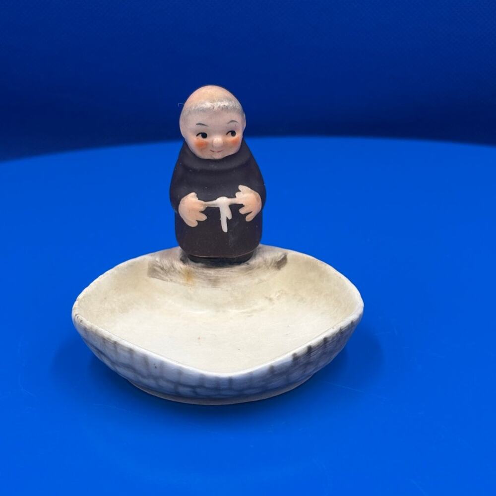 Vintage 1950's Goebel Friar Tuck Monk Porcelain Trinket Dish